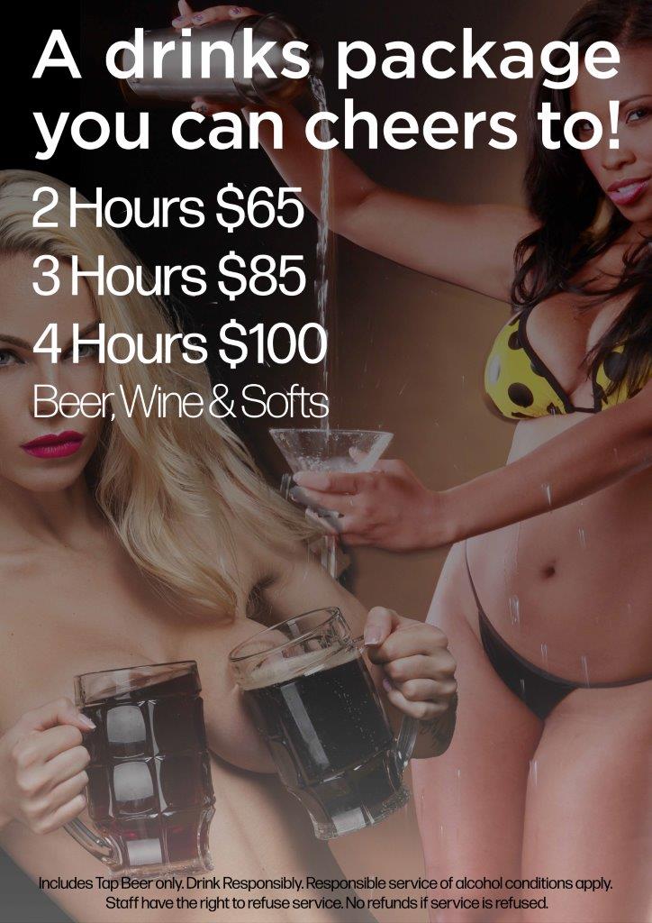 Pole Position Adult Entertainment venue - packages: 2hrs $65 per person, 3 hrs $85 per person, 4 hrs $100 per person - beer, wine and softs