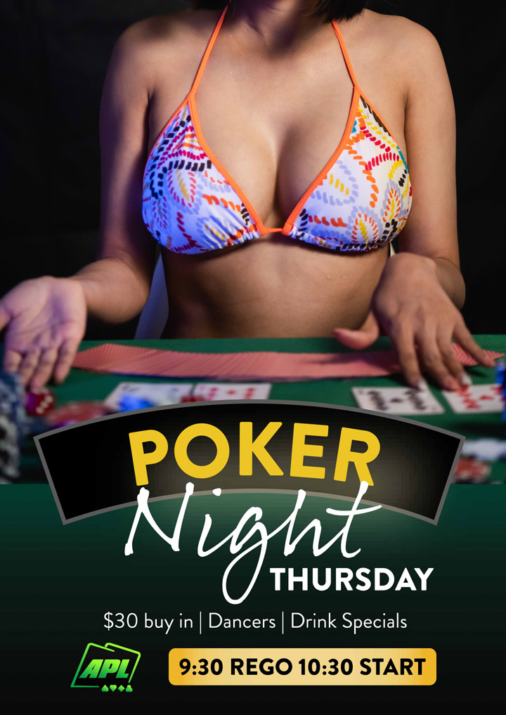 Pole Position Adult Entertainment Venue - Thursday: poker night